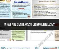 Nonetheless in a Sentence: Usage Examples