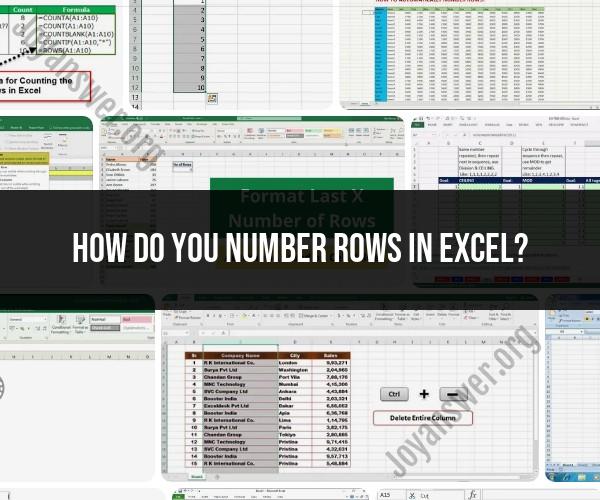 Numbering Rows in Excel: Step-by-Step Guide