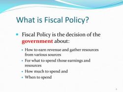 Objectives of Fiscal Policy: Policy Goals