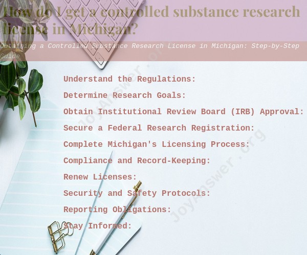 Obtaining a Controlled Substance Research License in Michigan: Step-by-Step Guide