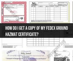 Obtaining a Copy of Your FedEx Ground Hazmat Certificate