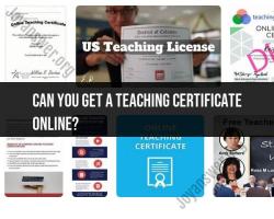 Obtaining a Teaching Certificate Online: Exploring Possibilities