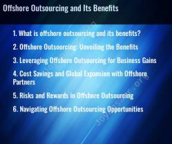 Offshore Outsourcing and Its Benefits