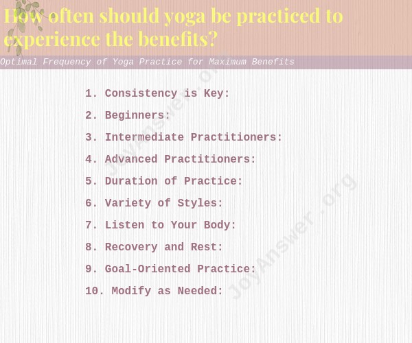 Optimal Frequency of Yoga Practice for Maximum Benefits