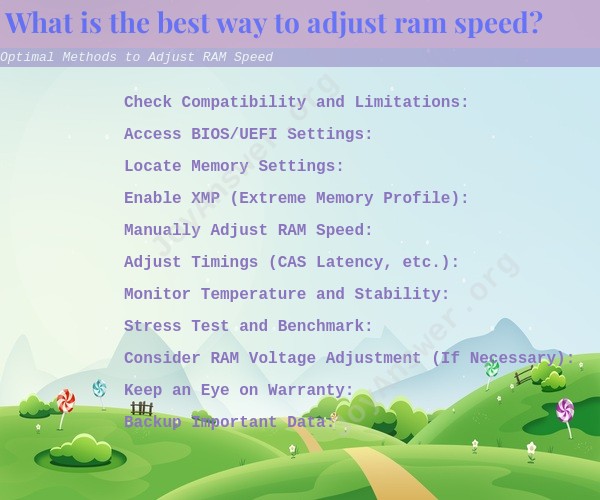 Optimal Methods to Adjust RAM Speed