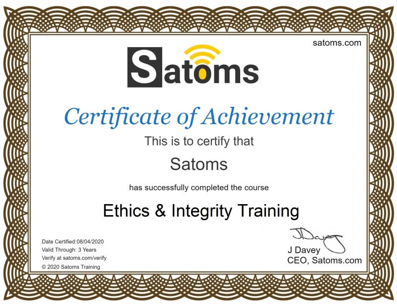 Overview of Ethics Training and Certification