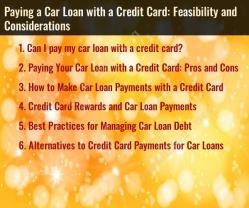 Paying a Car Loan with a Credit Card: Feasibility and Considerations