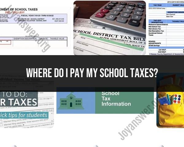 Paying School Taxes: Locations and Procedures