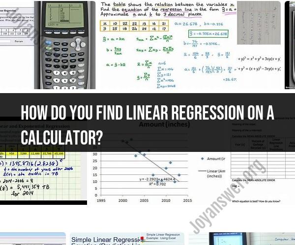 Performing Linear Regression on a Calculator: Step-by-Step Guide