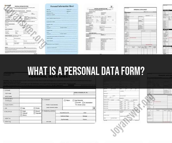 Personal Data Form: Collecting Essential Information