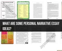 Personal Narrative Essay Ideas: Creative Writing Prompts