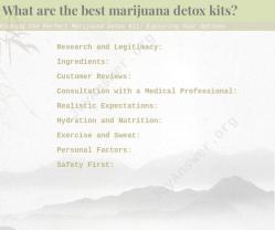 Picking the Perfect Marijuana Detox Kit: Exploring Your Options