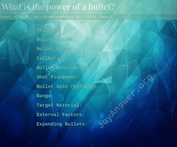 Power of a Bullet: Understanding Ballistic Impact