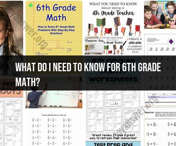 Preparing for 6th Grade Math: Essential Knowledge
