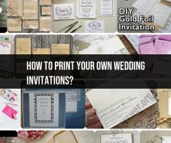 Printing Your Own Wedding Invitations: DIY Guide