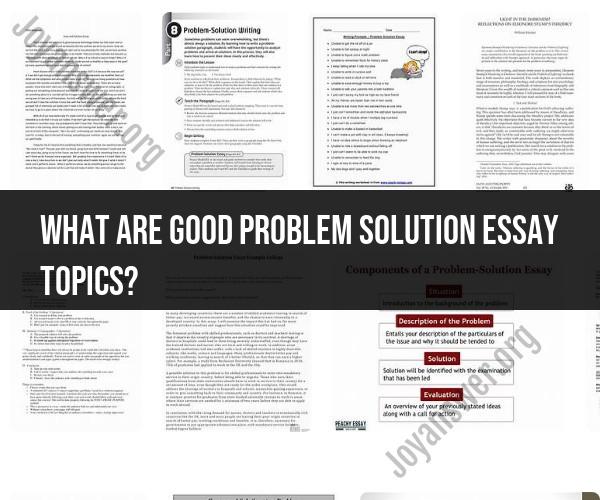 Problem Solution Essay Topics: Creative Writing Prompts