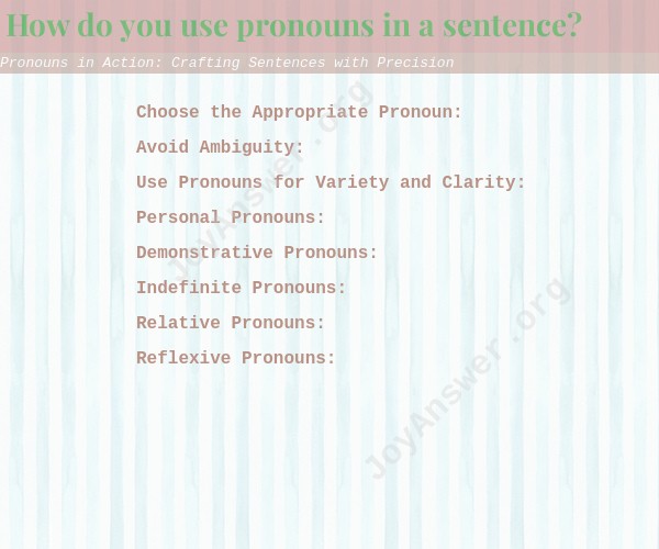 Pronouns in Action: Crafting Sentences with Precision