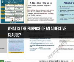 Purpose of Adjective Clauses: Enhancing Descriptive Language