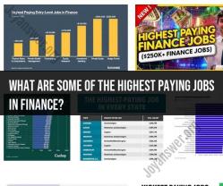 Pursuing Financial Success: High-Paying Jobs in Finance