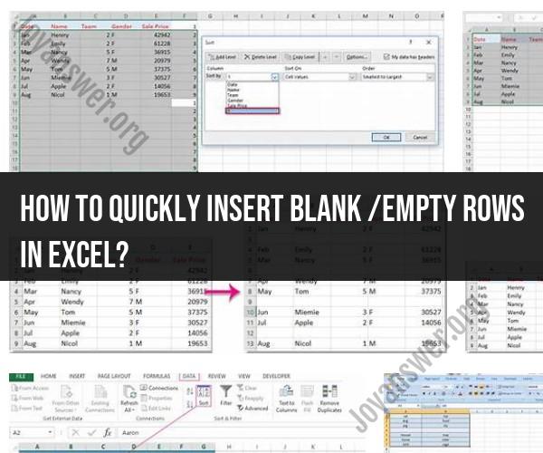 Quickly Inserting Blank Rows in Excel: Time-Saving Tips