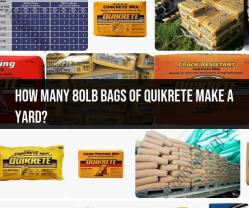 Quikrete 80lb Bags and Yard Measurement: Construction Tips