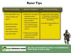 Rater Comments on NCOERs: Performance Evaluation Details