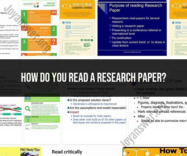 Reading a Research Paper: Steps and Tips