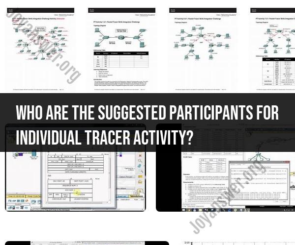 Recommended Participants for Individual Tracer Activity
