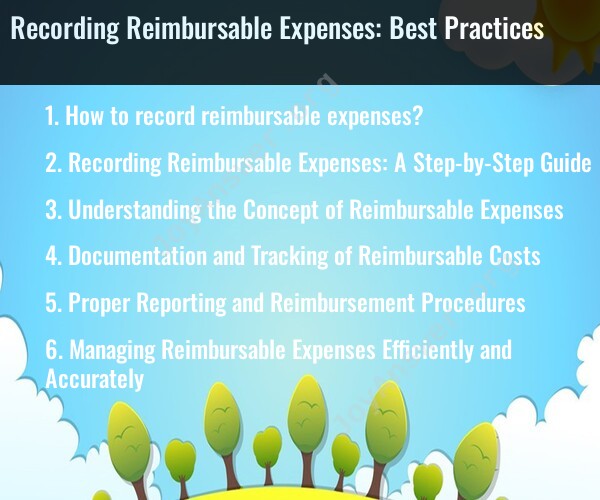Recording Reimbursable Expenses: Best Practices