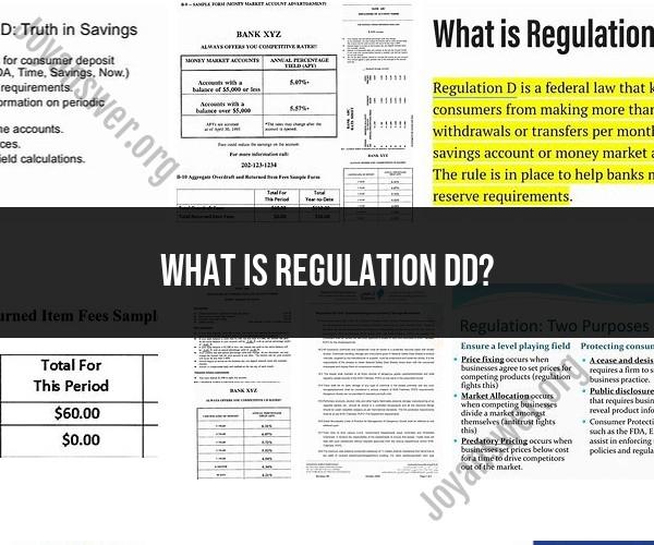 Regulation DD: A Guide to Truth in Savings