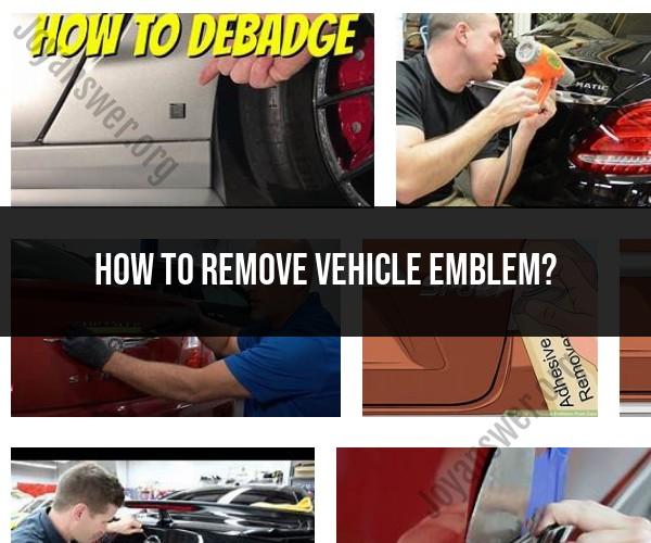 Removing a Vehicle Emblem: Step-by-Step Instructions
