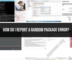 Reporting a Random Package Error: Customer Support Guidance