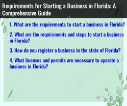 Requirements for Starting a Business in Florida: A Comprehensive Guide