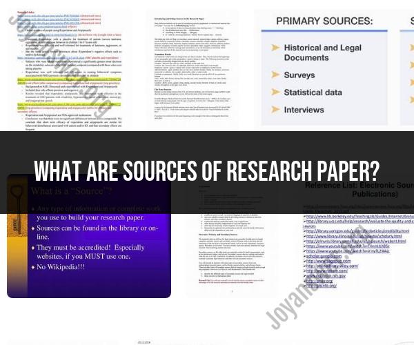 Research Paper Sources: Finding Reliable References