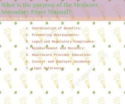 Role of the Medicare Secondary Payer Manual