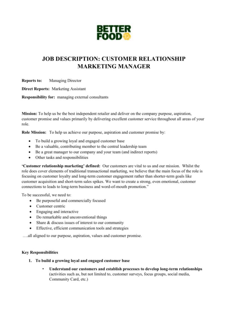 Job Description For A Business Development Consultant