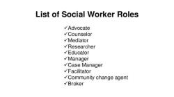 Roles and Responsibilities of a Social Worker