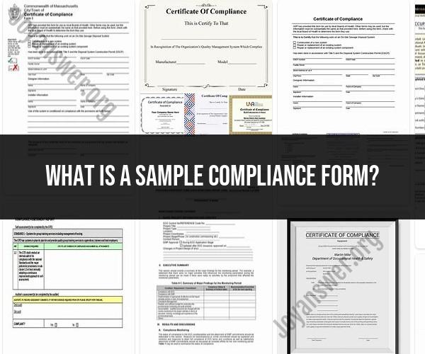 Sample Compliance Form for Reference