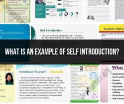 Sample Self-Introduction: Example Speech