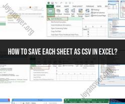 Saving Each Excel Sheet as a CSV File: Quick Tutorial