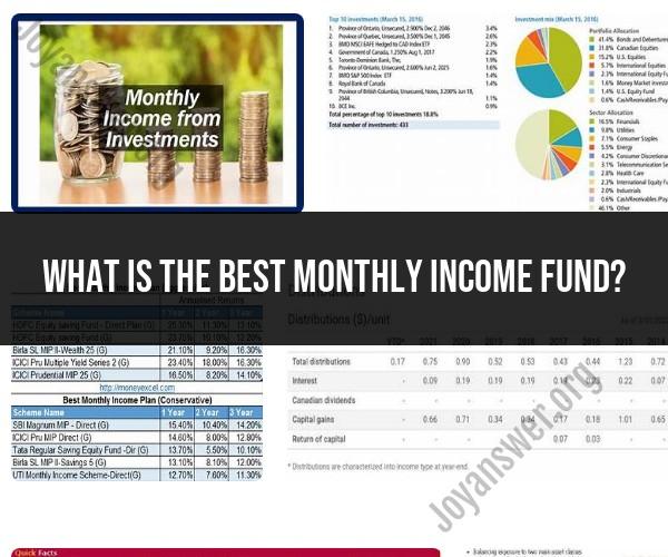 Selecting the Best Monthly Income Fund: Financial Guidance