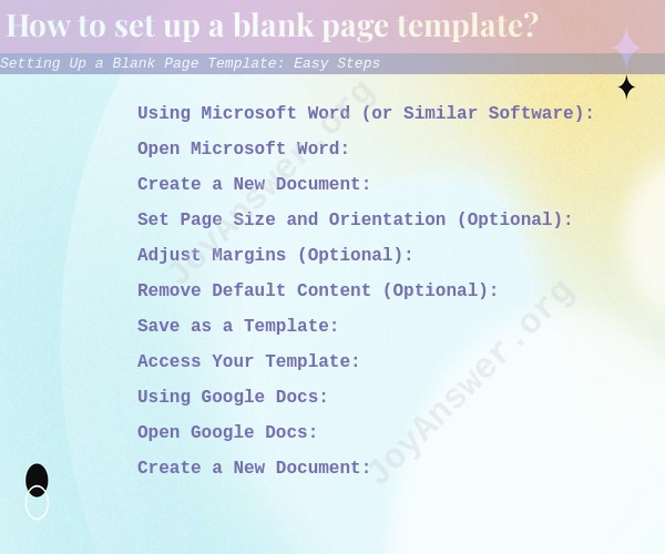 Setting Up a Blank Page Template: Easy Steps