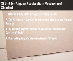 SI Unit for Angular Acceleration: Measurement Standard