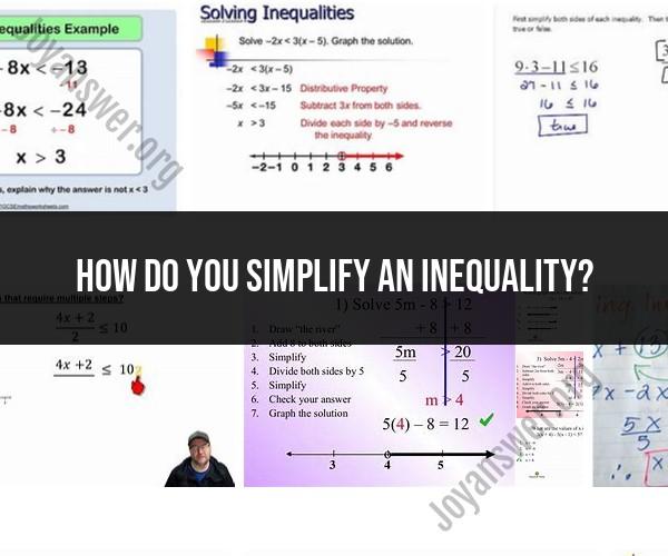 Simplifying Inequalities: A Step Towards Mathematical Clarity