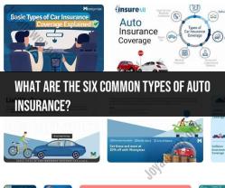 Six Common Types of Auto Insurance Coverage