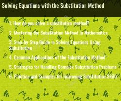 Solving Equations with the Substitution Method