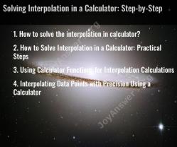 Solving Interpolation in a Calculator: Step-by-Step