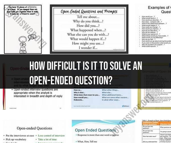 Solving Open-Ended Questions: A Cognitive Challenge