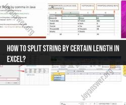 Splitting Strings by Length in Excel: A Handy Data Manipulation Technique