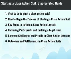 Starting a Class Action Suit: Step-by-Step Guide